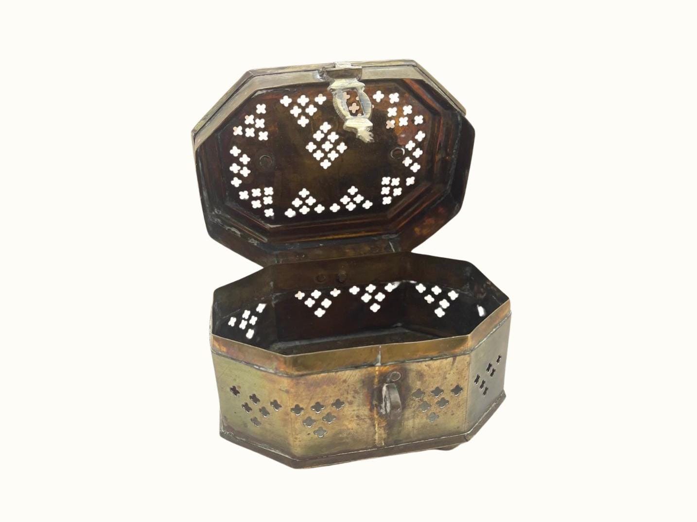 Vintage Brass Cricket Box Decor
