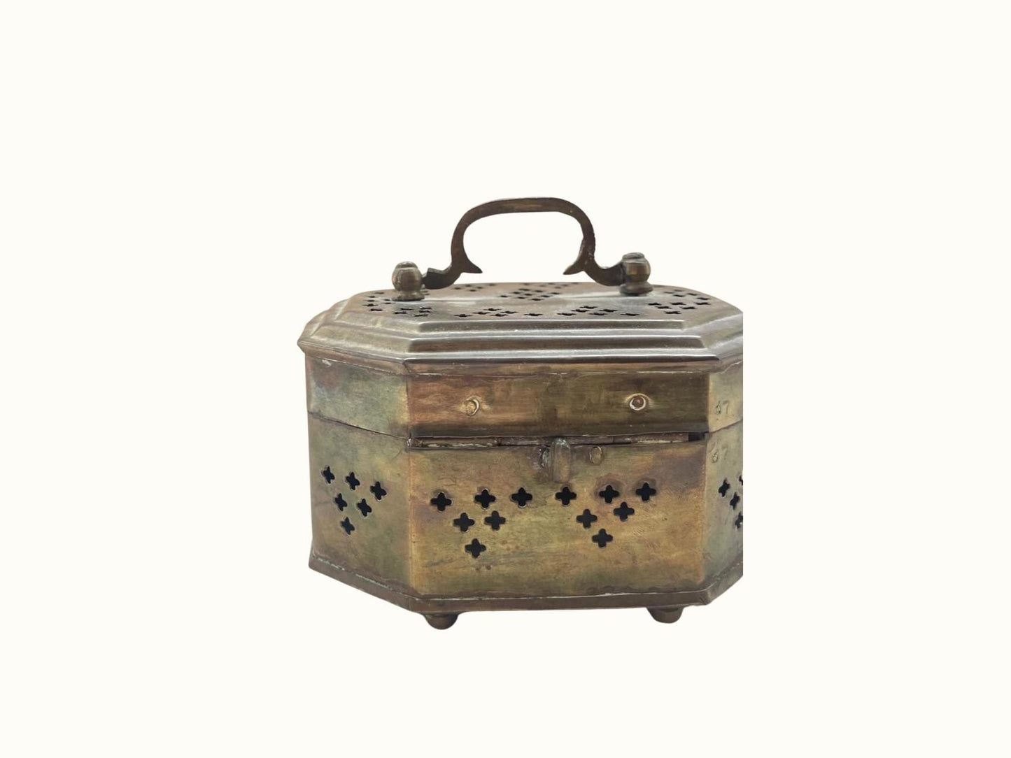 Vintage Brass Cricket Box Decor