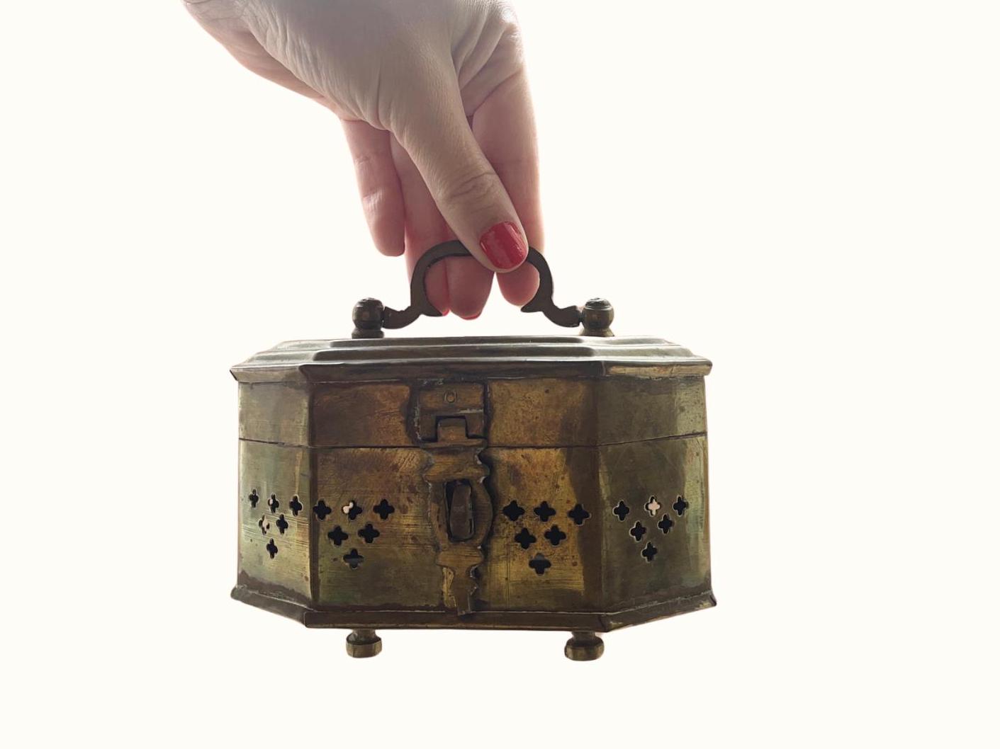 Vintage Brass Cricket Box Decor