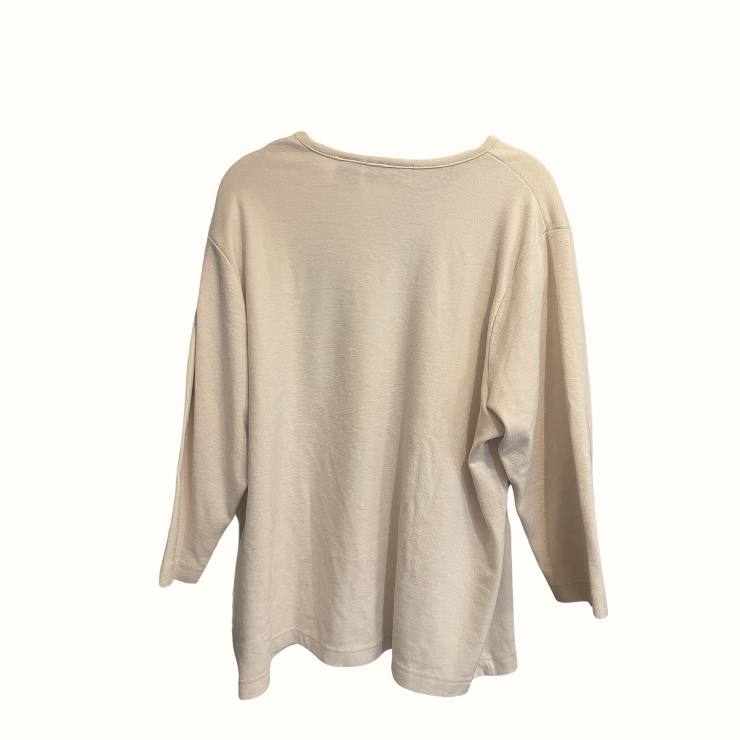 Vintage Cream Sweater Shirt Top- Sag Harbor Sport