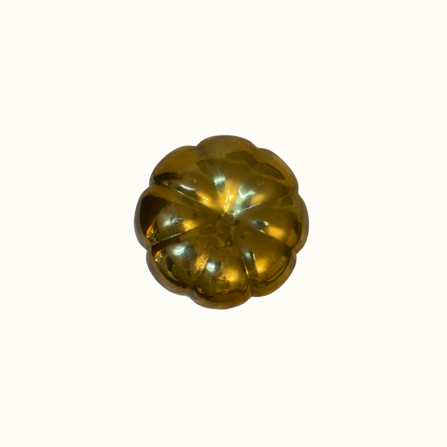 Vintage Brass Pumpkin Autumn Container Decor