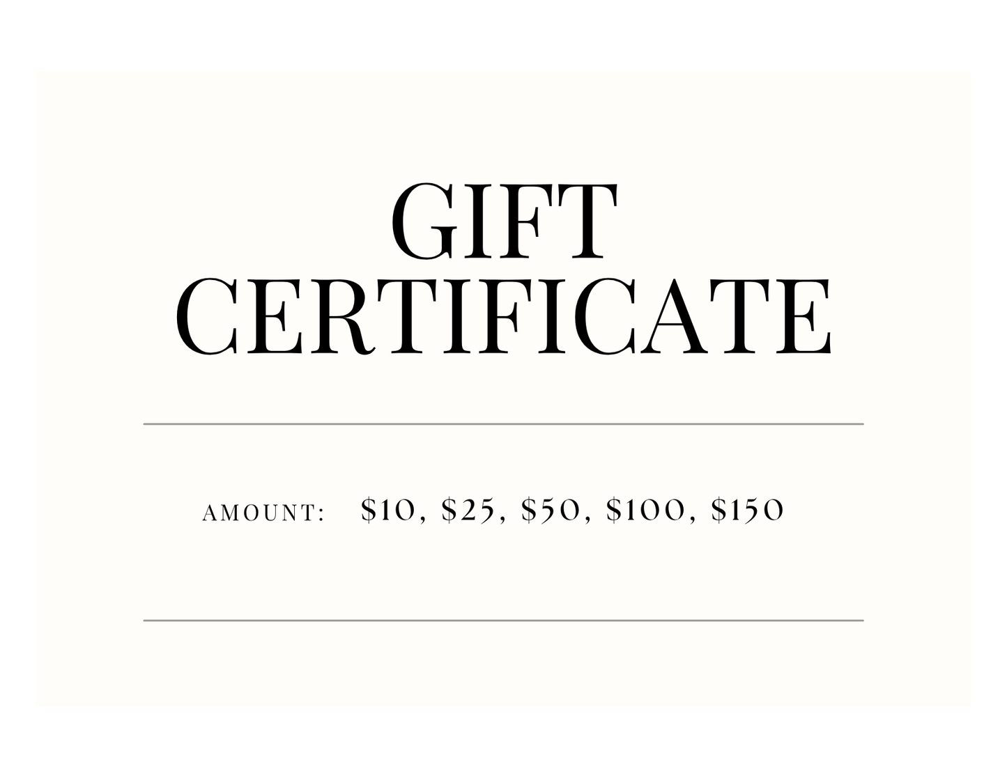 Lucky Daisy Vintage Gift Certificate