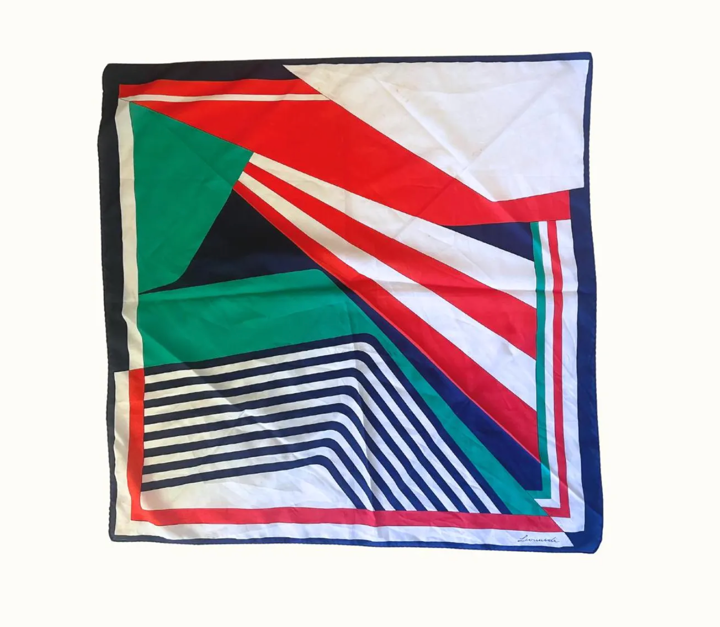 Vintage Leonardi Silk Abstract Scarf
