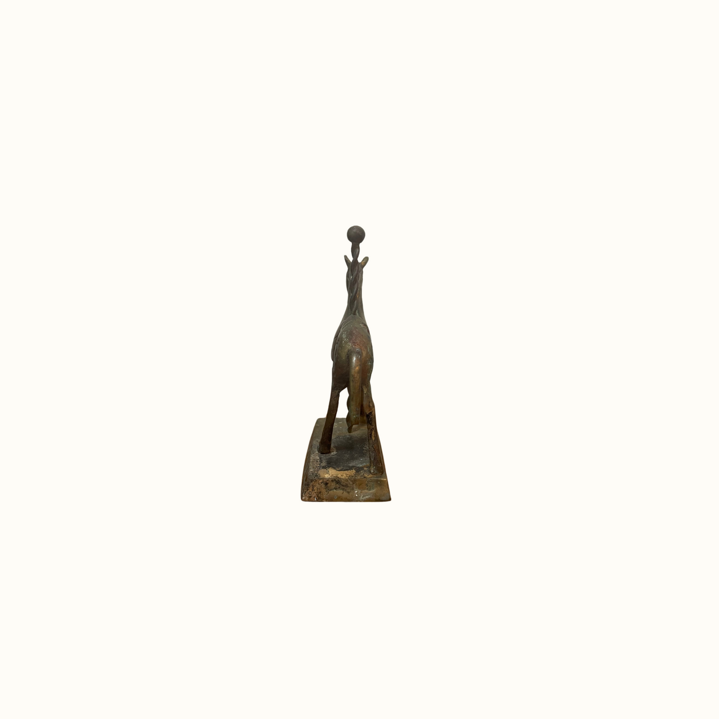 Vintage Brass Mini Carousel Pony Figurine Paperweight
