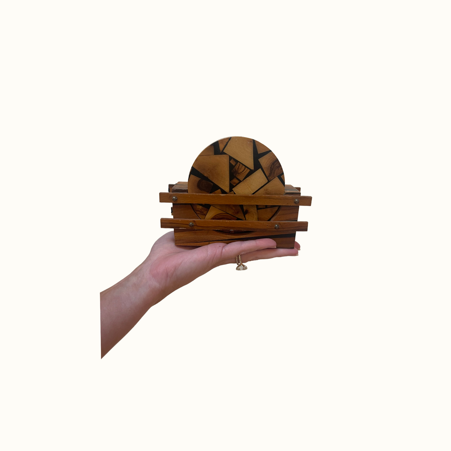 Vintage Wooden Splice Coasters
