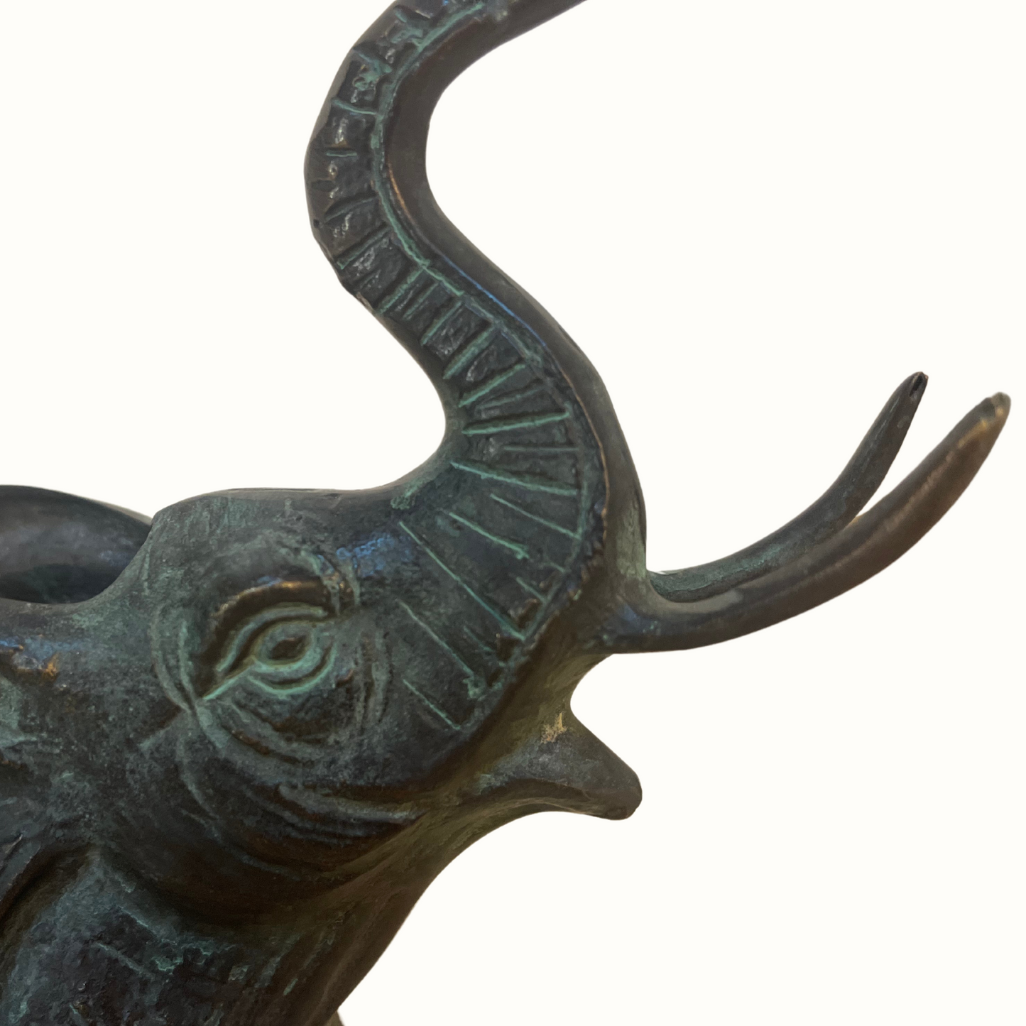 Vintage Bronze Elephant Planter, Korea