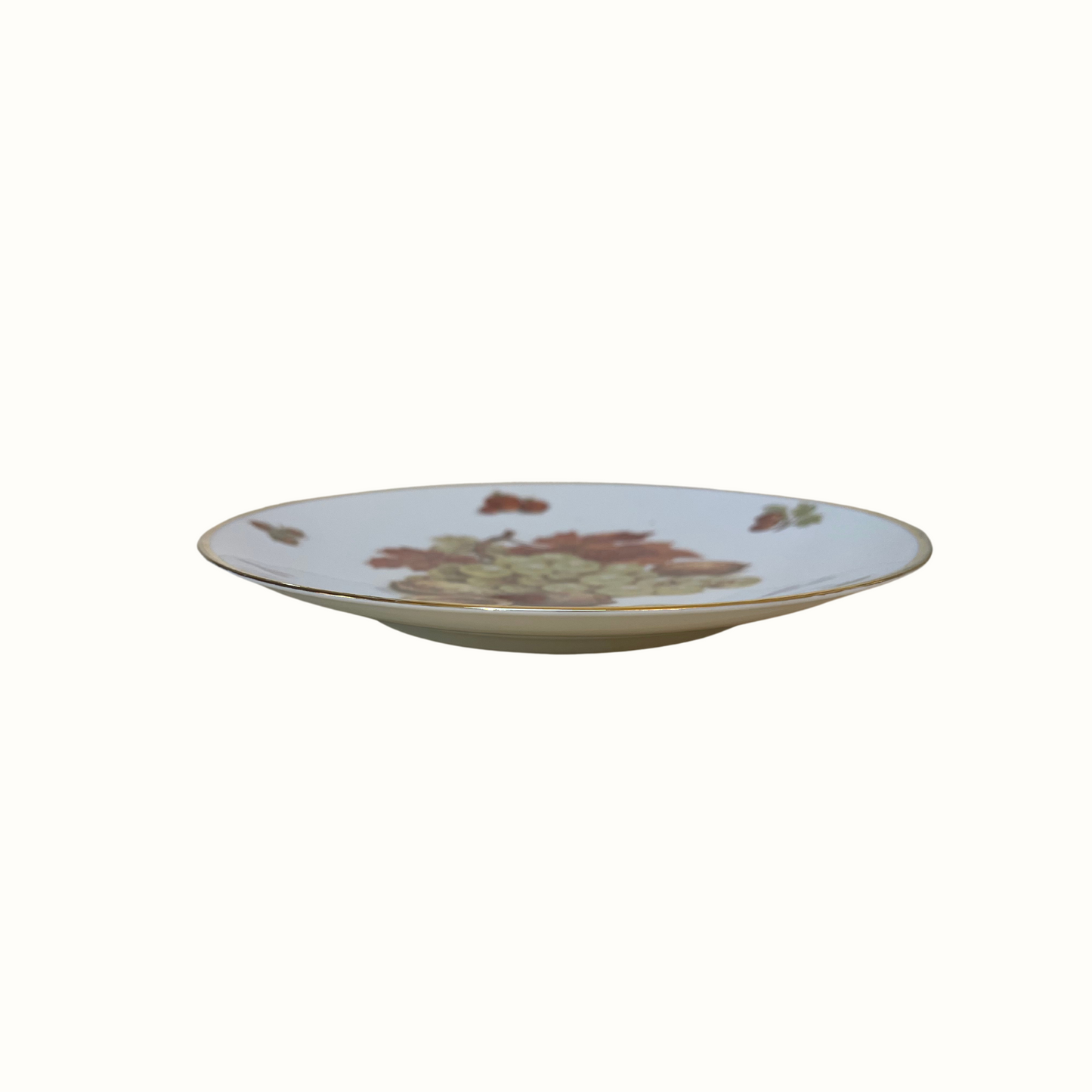 Vintage Bavaria Debra Porcelain Plate, Thanksgiving Grapes, Nuts, Maple Leaf