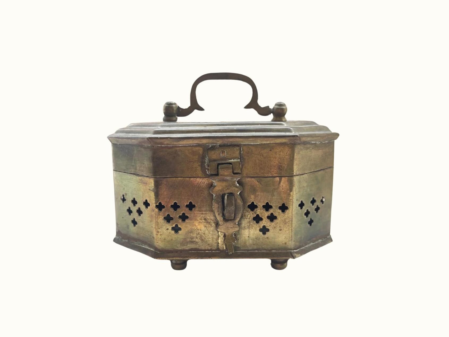 Vintage Brass Cricket Box Decor