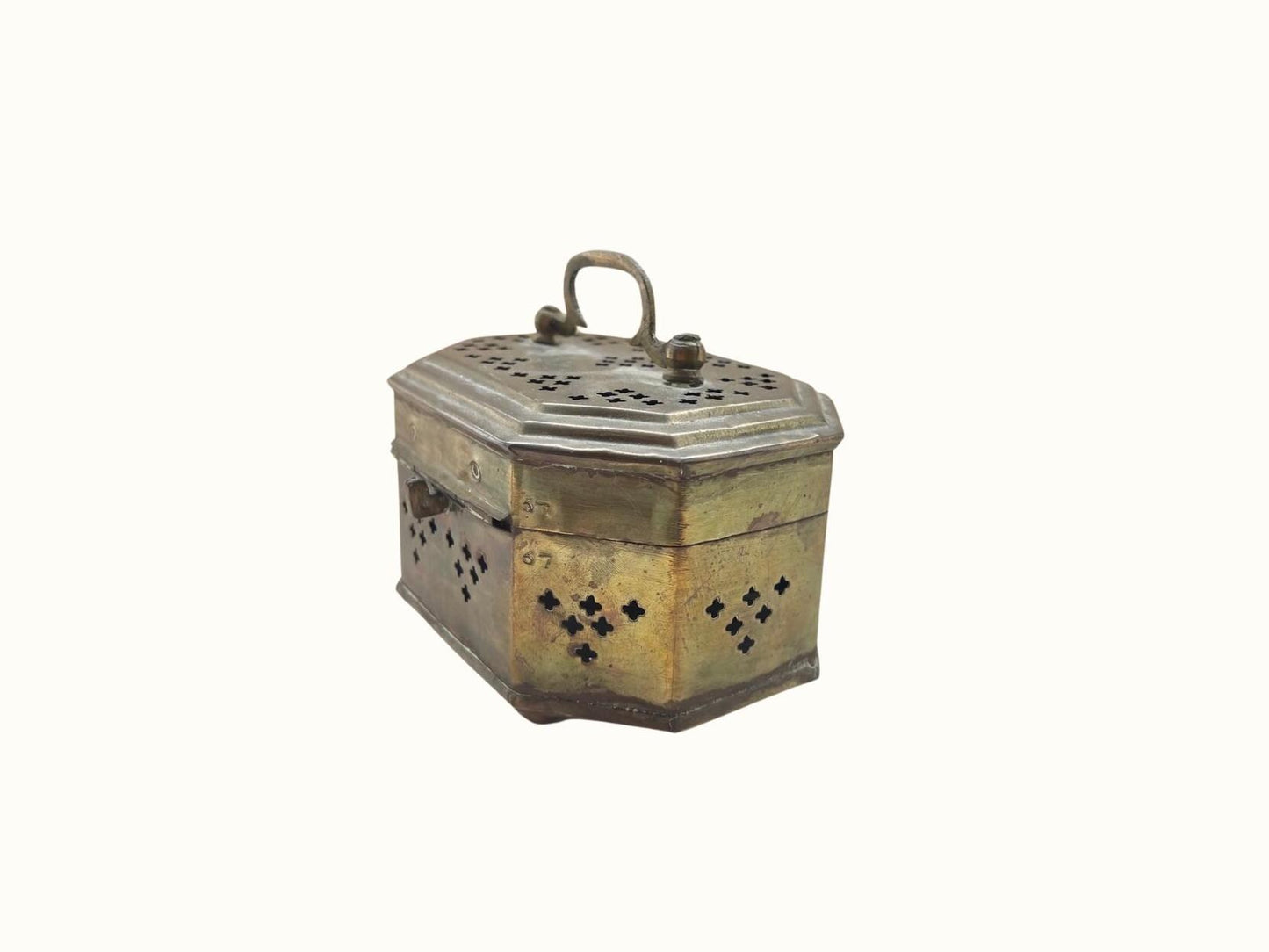 Vintage Brass Cricket Box Decor