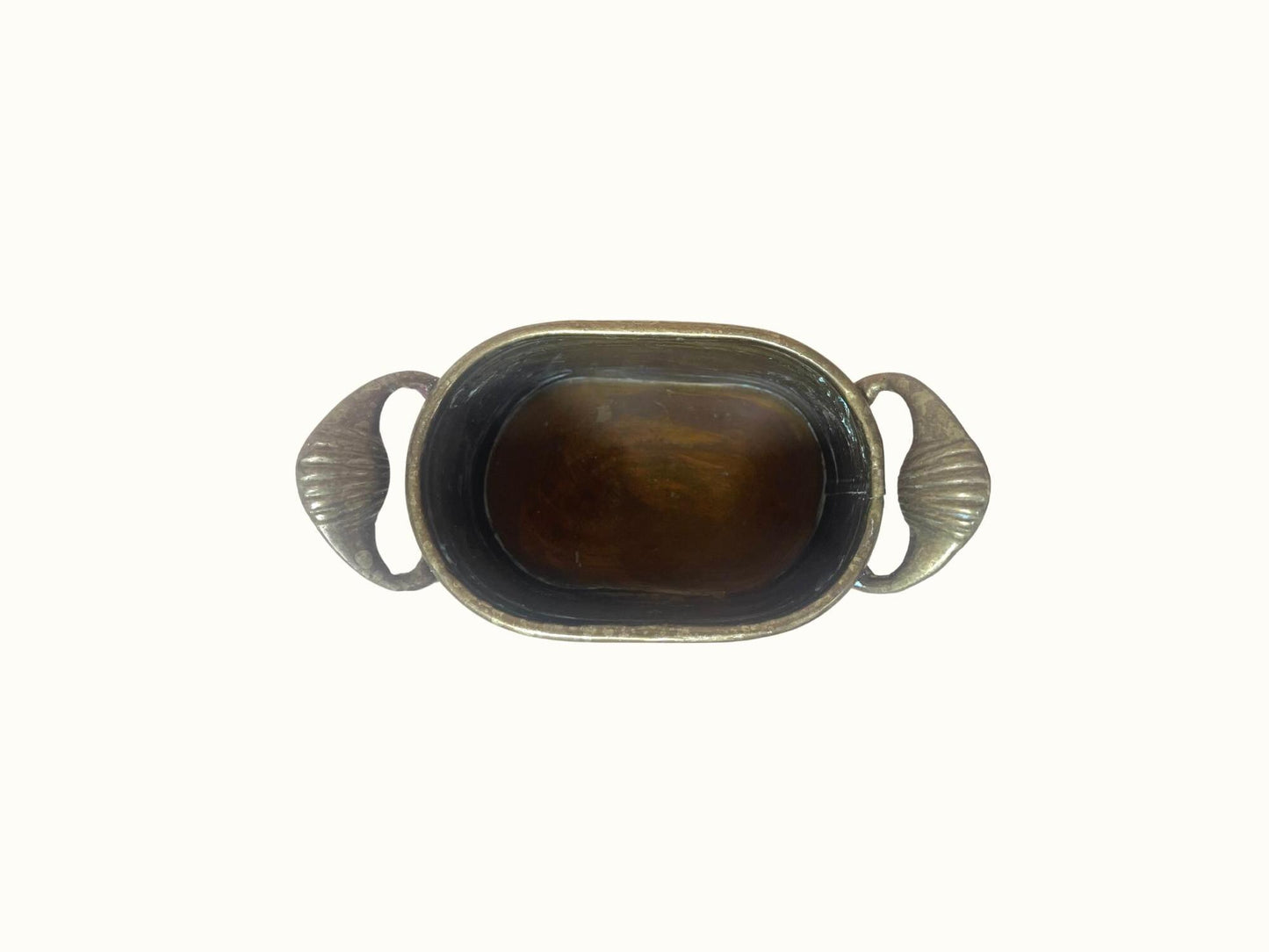Vintage Brass Sea Shell Planter Container
