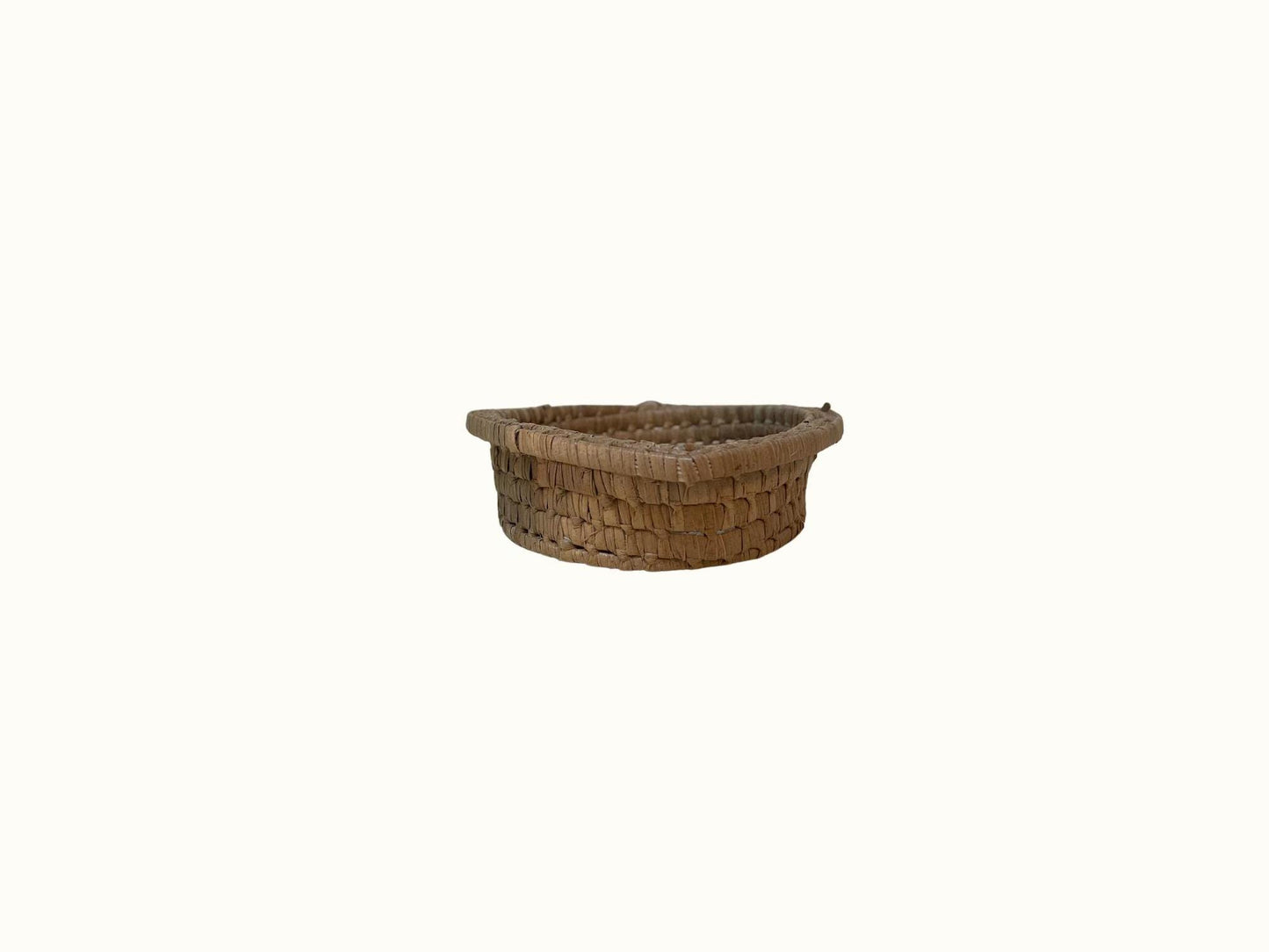 Vintage Open Coil Hand Woven Small Basket