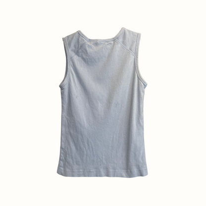 Vintage Baby Blue Tank Top- "Cuter Than The Cheerleaders"