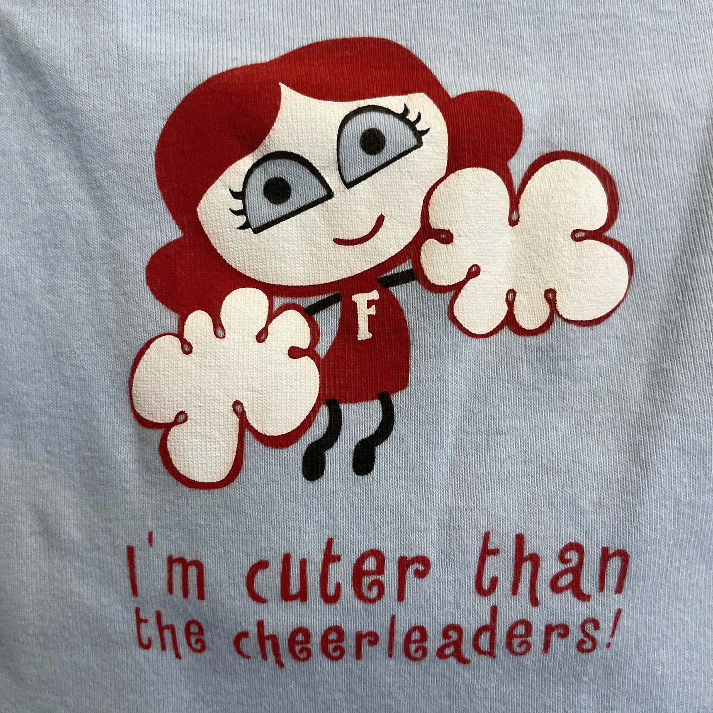 Vintage Baby Blue Tank Top- "Cuter Than The Cheerleaders"