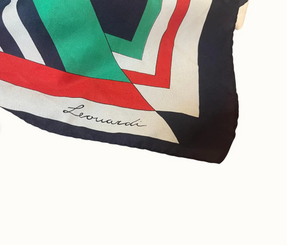 Vintage Leonardi Silk Abstract Scarf