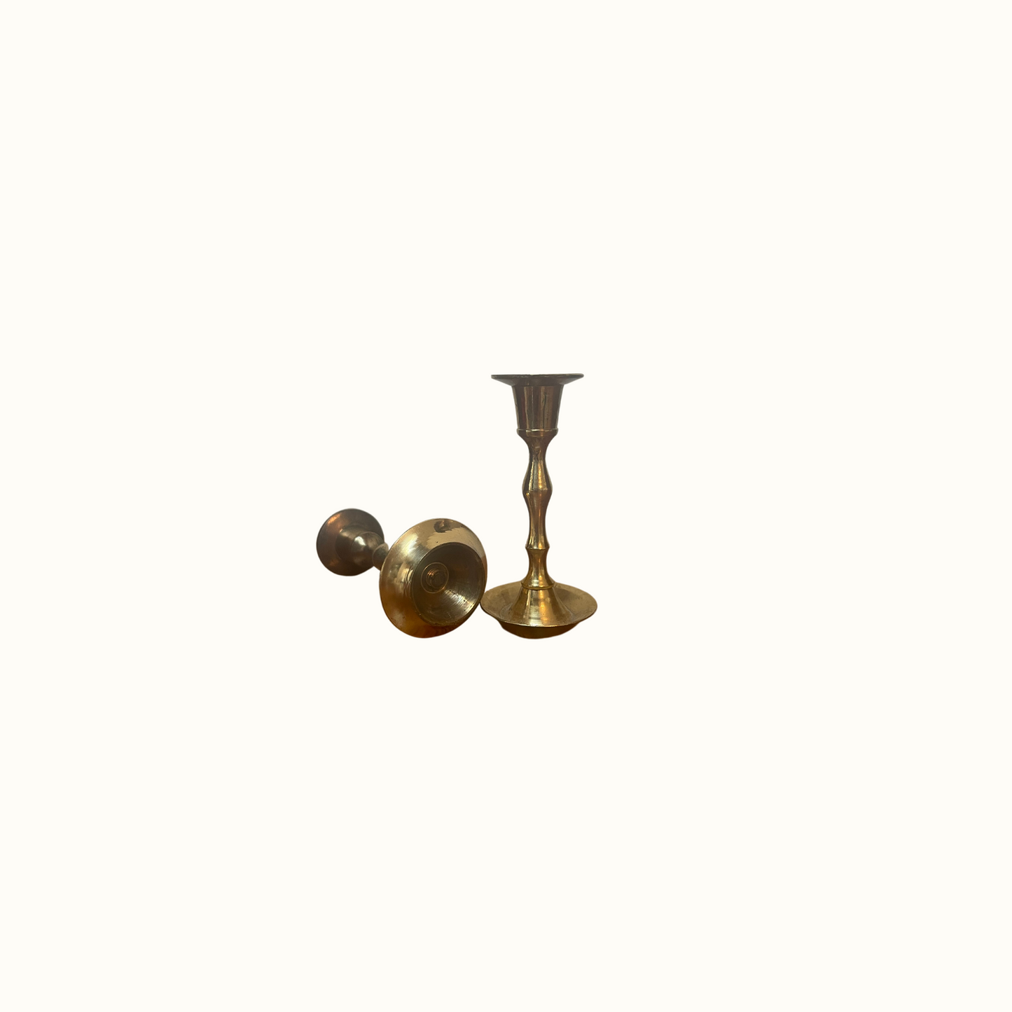 Vintage Mini Brass Candlestick Holders