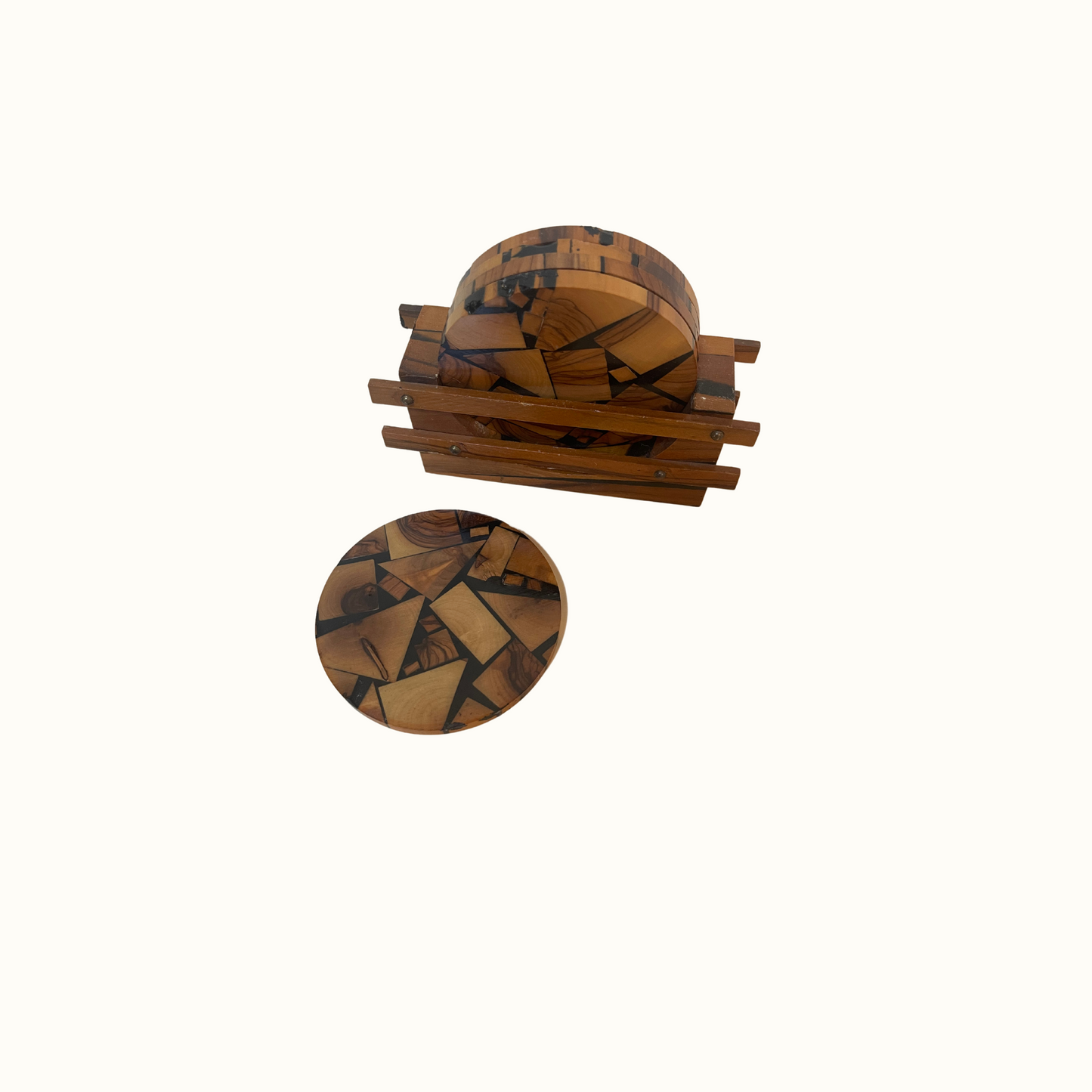 Vintage Wooden Splice Coasters