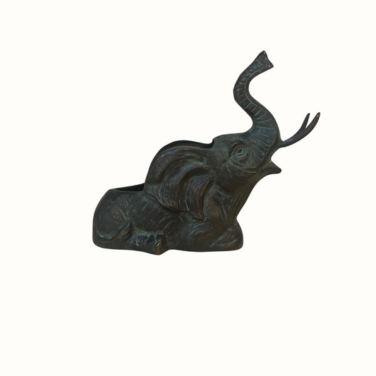 Vintage Bronze Elephant Planter, Korea