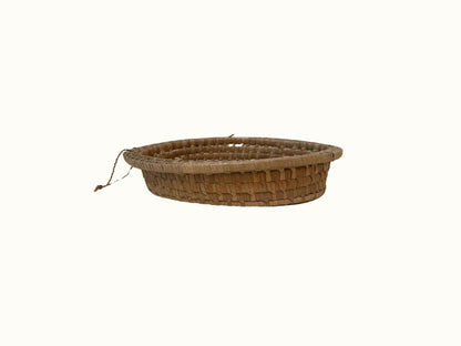 Vintage Open Coil Hand Woven Small Basket